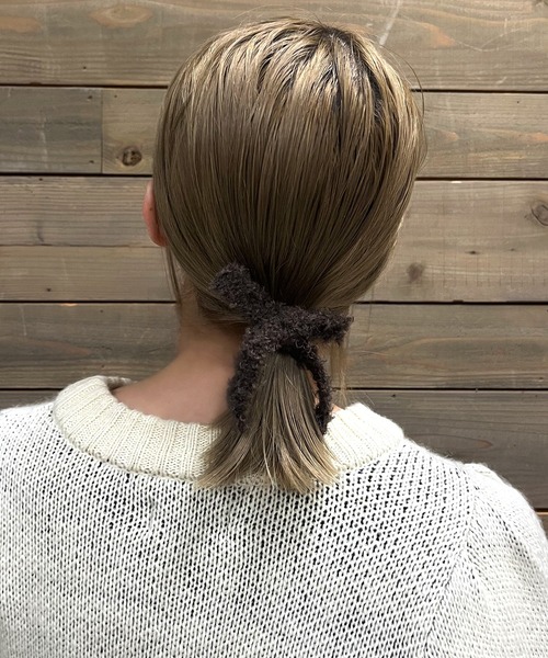 RUBY AND YOU（ルビーアンドユー）の「［select］ニット リボンヘアゴム 2個セット（ヘアゴム・レディース・ブラウン/ベージュ/グレー/ブラック・FREE）」の15枚目の写真