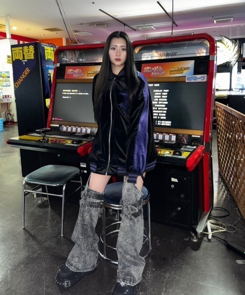 REFLEM/レフレム』ドラゴン刺繍ベロアスカジャン（スカジャン