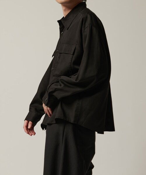 Lui's(ルイス)の「ダブルポケットリヨセルシャツ(シャツ/ブラウス・メンズ・ブラック/サックスブルー・FREE)」の20枚目の写真