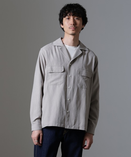 セール】スウェードライクオープンカラーシャツ（シャツ/ブラウス