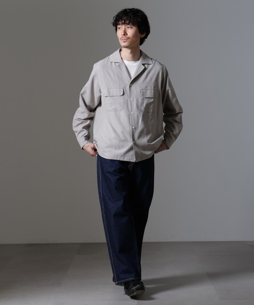 セール】スウェードライクオープンカラーシャツ（シャツ/ブラウス