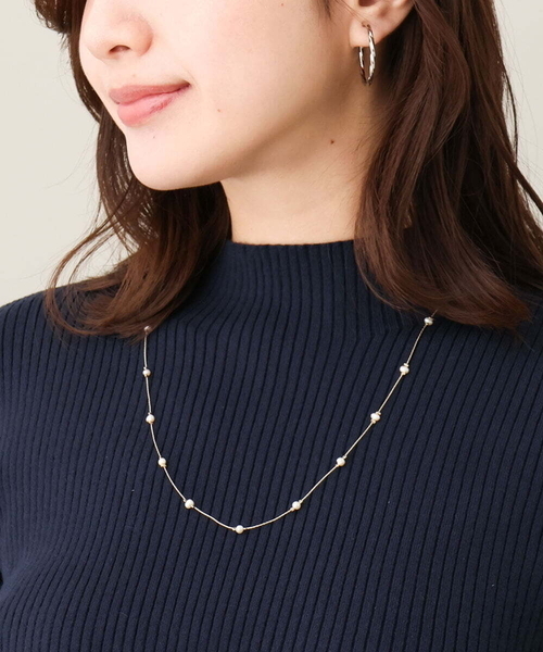 MK MICHEL KLEIN（エムケーミッシェルクラン）の「プチ淡水デザインネックレス（ネックレス・レディース・ゴールド/シルバー・38）」の2枚目の写真