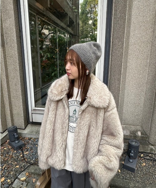 emmi atelier　センタージップエコファーコート emmi（エミ）の「センタージップエコファーコート（その他