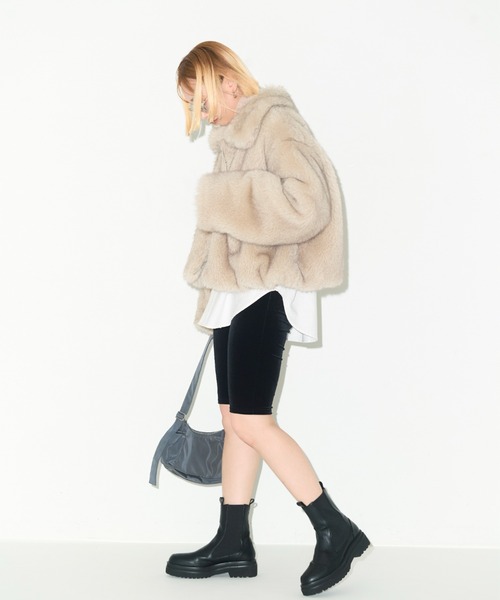 emmi atelier　センタージップエコファーコート emmi（エミ）の「センタージップエコファーコート（その他