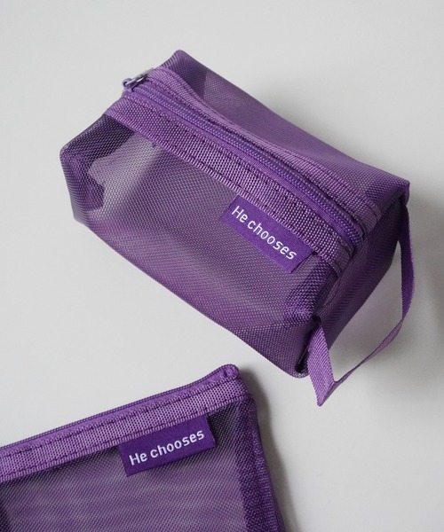 セール】【 Sowel. / ソエル 】 ミニマム カラー 立体 メッシュ ポーチ