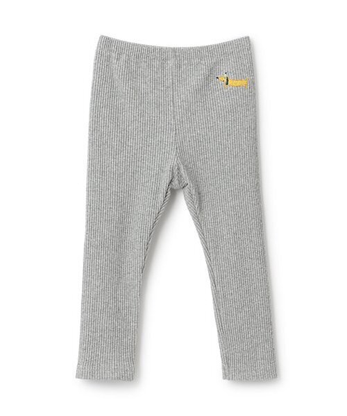 Love&Peace&Money(ラブアンドピースアンドマネー)の「【人気商品再入荷】【直営店で取り扱い無し】dog刺しゅうテレコレギンス(レギンス/スパッツ・キッズ・ネイビー/グレー/キナリ・80cm/90cm/110cm/100cm/120cm/130cm)」の1枚目の写真