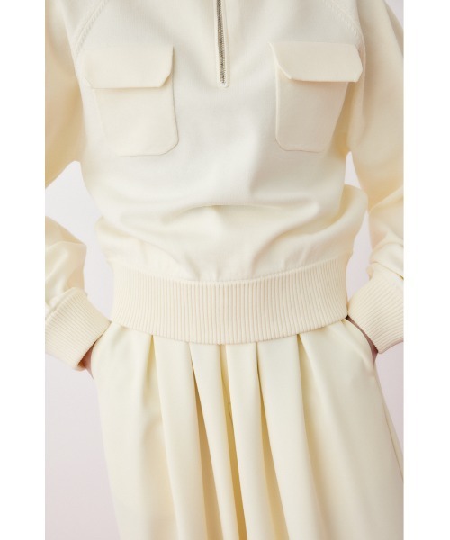 HeRIN.CYE（ヘリンドットサイ）の「Half zip knit pullover　　ハーフジップニットプルオーバー（ニット/セーター・レディース・ホワイト/ライトグリーン/ネイビー・FREE）」の19枚目の写真