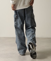 Art re A select（アトリエセレクト）の「デニムパッチワークパターンカーゴパンツ（カーゴパンツ）」