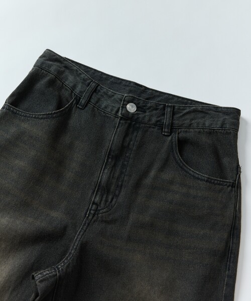 FREAK'S STORE(フリークスストア)の「限定展開 MR HEARTS/ミスターハーツ VINTAGE WASH FLARE DENIM(デニムパンツ・メンズ・ブラック/サックスブルー/ネイビー・SMALL/MEDIUM/LARGE)」の5枚目の写真