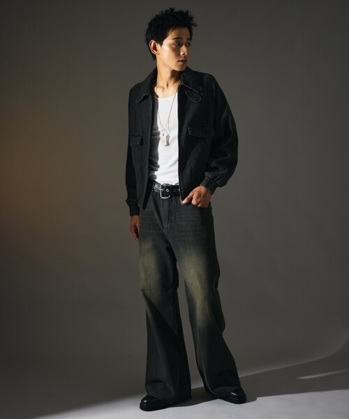 FREAK'S STORE(フリークスストア)の「限定展開 MR HEARTS/ミスターハーツ VINTAGE WASH FLARE DENIM(デニムパンツ・メンズ・ブラック/サックスブルー/ネイビー・SMALL/MEDIUM/LARGE)」の19枚目の写真