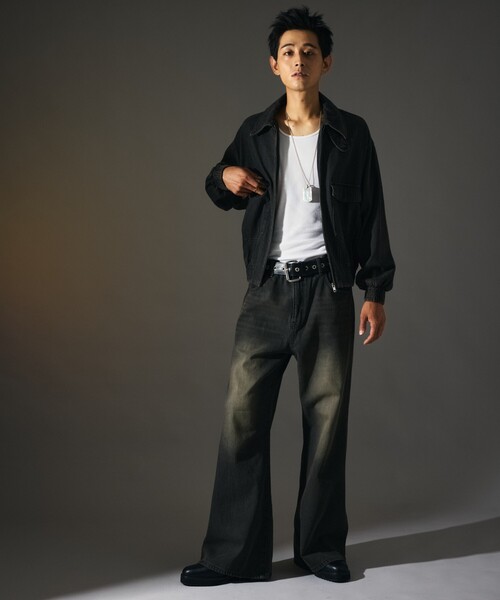 FREAK'S STORE(フリークスストア)の「限定展開 MR HEARTS/ミスターハーツ VINTAGE WASH FLARE DENIM(デニムパンツ・メンズ・ブラック/サックスブルー/ネイビー・SMALL/MEDIUM/LARGE)」の20枚目の写真