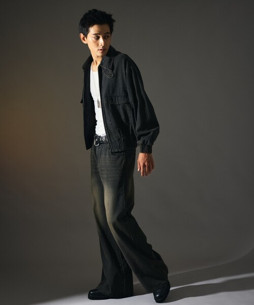 FREAK'S STORE(フリークスストア)の「限定展開 MR HEARTS/ミスターハーツ VINTAGE WASH FLARE DENIM(デニムパンツ・メンズ・ブラック/サックスブルー/ネイビー・SMALL/MEDIUM/LARGE)」の21枚目の写真