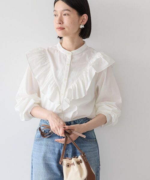 セール】スタンドカラーフリルブラウス（シャツ/ブラウス）｜AMERICAN