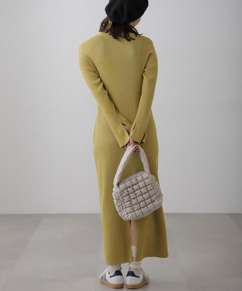 FREE'S MART（フリーズマート）の「◆ハーフジップロングニットワンピース（ワンピース・レディース・ブラック/グレー/グリーン・FREE）」の16枚目の写真