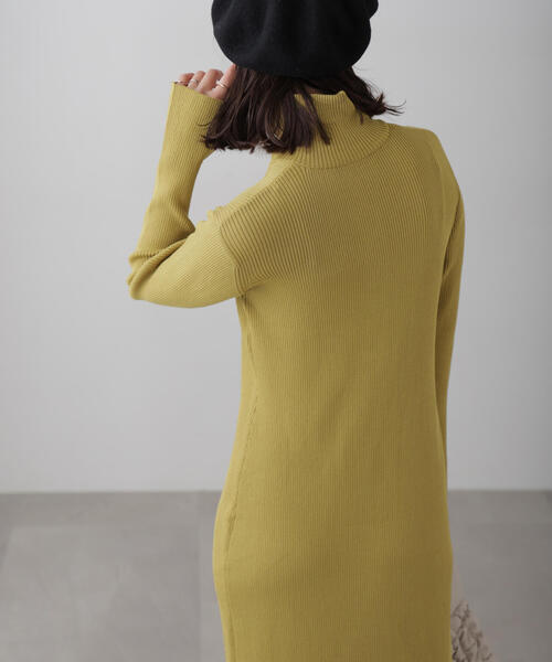 FREE'S MART（フリーズマート）の「◆ハーフジップロングニットワンピース（ワンピース・レディース・ブラック/グレー/グリーン・FREE）」の18枚目の写真