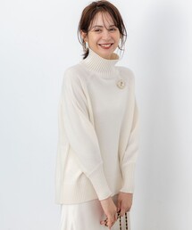 ウールカシミヤミックス ロールネックニット