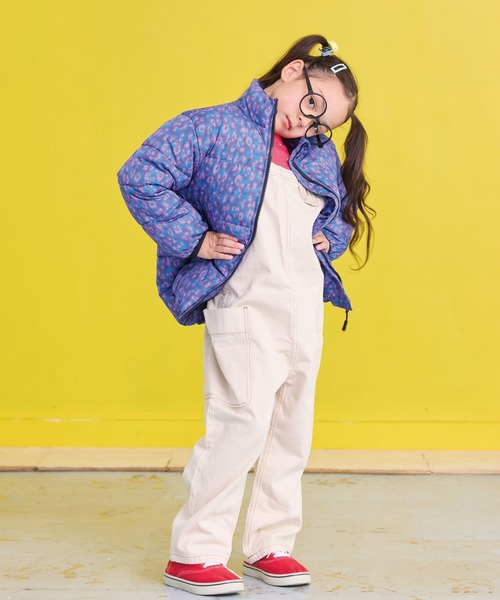 BIG FIELD（ビッグフィールド）の「総柄スタンドカラーブルゾン（ブルゾン・キッズ・ネイビー/パープル/ブラウン/ブラック・80/90/95/100/110/120/130/140/150）」の15枚目の写真