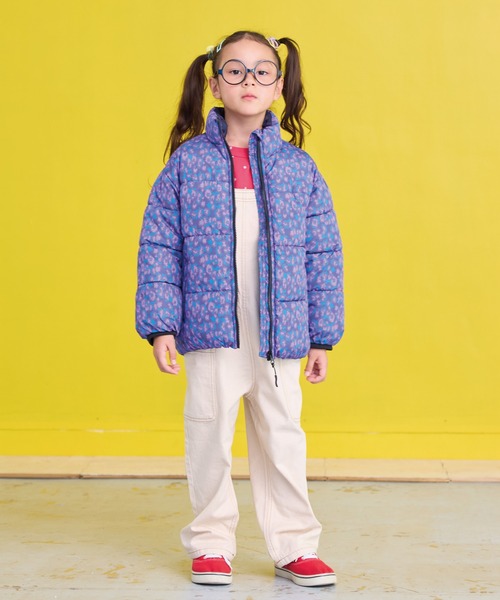 BIG FIELD（ビッグフィールド）の「総柄スタンドカラーブルゾン（ブルゾン・キッズ・ネイビー/パープル/ブラウン/ブラック・80/90/95/100/110/120/130/140/150）」の14枚目の写真