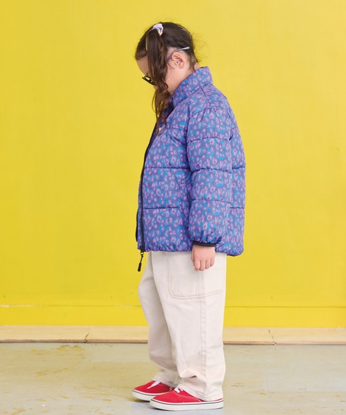 BIG FIELD（ビッグフィールド）の「総柄スタンドカラーブルゾン（ブルゾン・キッズ・ネイビー/パープル/ブラウン/ブラック・80/90/95/100/110/120/130/140/150）」の16枚目の写真