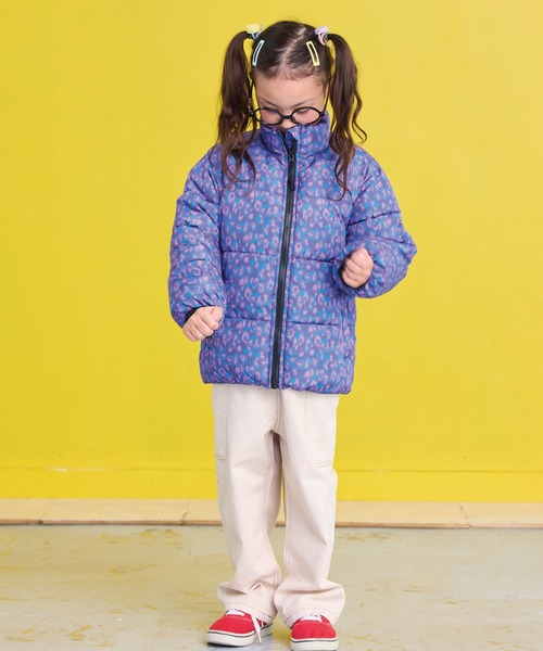 BIG FIELD（ビッグフィールド）の「総柄スタンドカラーブルゾン（ブルゾン・キッズ・ネイビー/パープル/ブラウン/ブラック・80/90/95/100/110/120/130/140/150）」の12枚目の写真