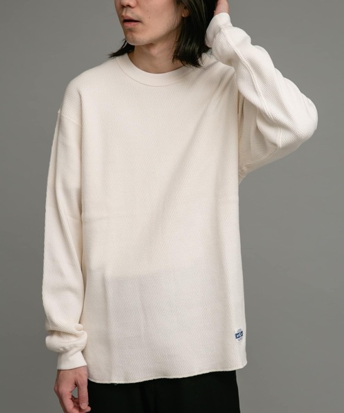 ARMY TWILL(アーミーツイル)の「ARMY TWILL Honeycomb Long-Sleeve T-shirts(Tシャツ/カットソー・メンズ・イエロー/ブルー/ホワイト系その他/チャコールグレー・MEDIUM/LARGE)」の5枚目の写真