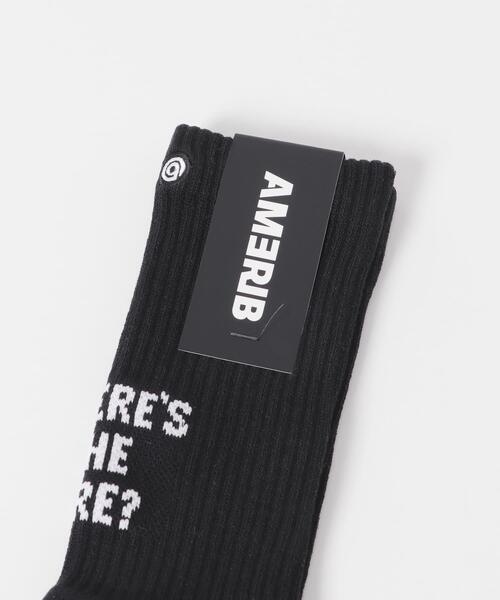 SENSE OF PLACE by URBAN RESEARCH（センスオブプレイスバイアーバンリサーチ）の「AMERIB　AMERIB LOGOSOX（ソックス/靴下・メンズ・ホワイト/ブラック/グリーン/ライトブルー/オレンジ・ONE）」の6枚目の写真