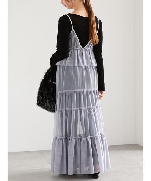 Te chichi（テチチ）の「前後2WAYシアーフロッキープルオーバー（Tシャツ/カットソー・レディース・グレー/オフホワイト/ブラック・F）」の7枚目の写真