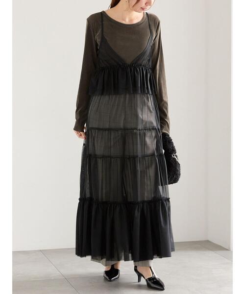 Te chichi（テチチ）の「前後2WAYシアーフロッキープルオーバー（Tシャツ/カットソー・レディース・グレー/オフホワイト/ブラック・F）」の9枚目の写真