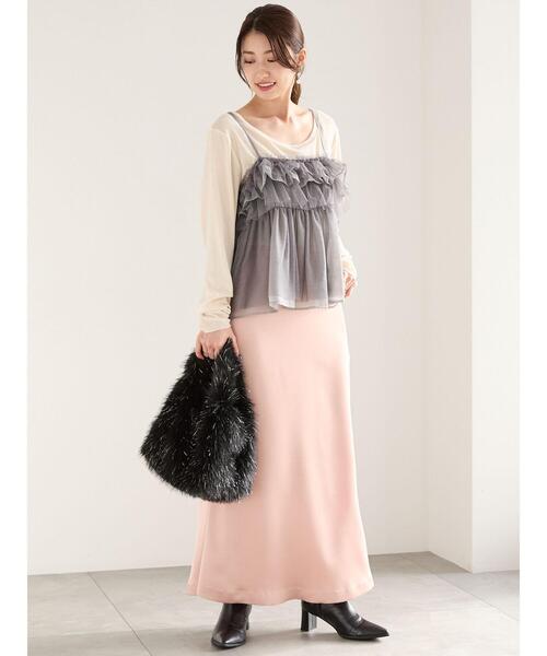 Te chichi（テチチ）の「前後2WAYシアーフロッキープルオーバー（Tシャツ/カットソー・レディース・グレー/オフホワイト/ブラック・F）」の13枚目の写真