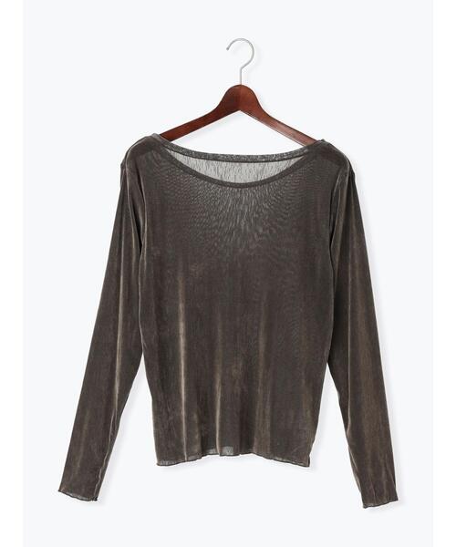 Te chichi（テチチ）の「前後2WAYシアーフロッキープルオーバー（Tシャツ/カットソー・レディース・グレー/オフホワイト/ブラック・F）」の21枚目の写真