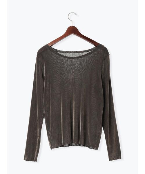 Te chichi（テチチ）の「前後2WAYシアーフロッキープルオーバー（Tシャツ/カットソー・レディース・グレー/オフホワイト/ブラック・F）」の20枚目の写真