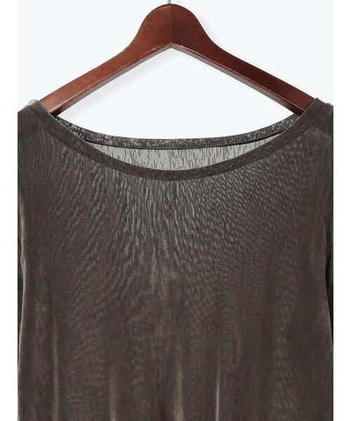 Te chichi（テチチ）の「前後2WAYシアーフロッキープルオーバー（Tシャツ/カットソー・レディース・グレー/オフホワイト/ブラック・F）」の16枚目の写真