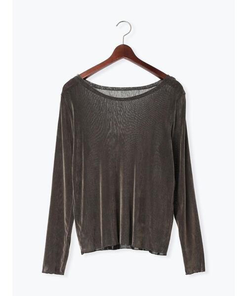 Te chichi（テチチ）の「前後2WAYシアーフロッキープルオーバー（Tシャツ/カットソー・レディース・グレー/オフホワイト/ブラック・F）」の14枚目の写真