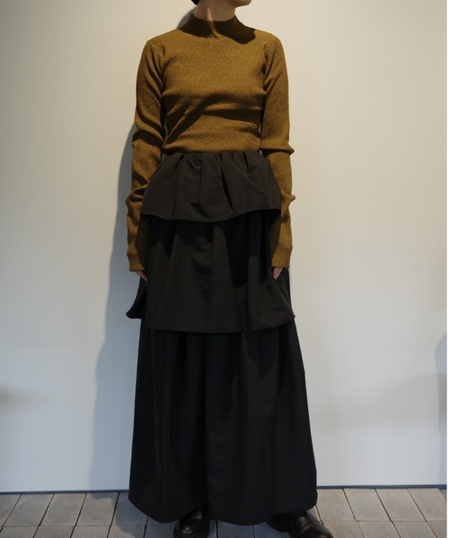 CLANE H/N RIB KNIT TOPS ブラック CLANE H/N RIB KNIT TOPS ブラック