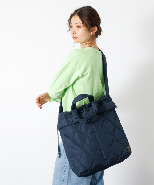TAION（タイオン）の「追加【TAION / タイオン】ミリタリーダウンヘルメットバッグ / キルティング / 2WAY / ユニセックス（トートバッグ・レディース・ダークネイビー/ブラック/カーキ・フリー）」の8枚目の写真