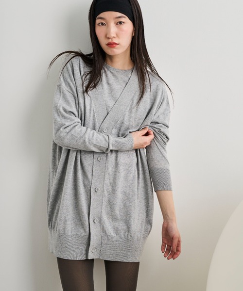 THEATRE PRODUCTS（シアタープロダクツ）の「THEATREPRODUCTSシンボルマーク刺繍カーディガン（カーディガン/ボレロ・レディース・ホワイト/ブラック/グレー・FREE）」の3枚目の写真