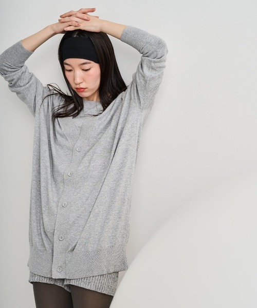 THEATRE PRODUCTS（シアタープロダクツ）の「THEATREPRODUCTSシンボルマーク刺繍カーディガン（カーディガン/ボレロ・レディース・ホワイト/ブラック/グレー・FREE）」の19枚目の写真