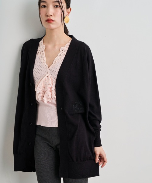 THEATRE PRODUCTS（シアタープロダクツ）の「THEATREPRODUCTSシンボルマーク刺繍カーディガン（カーディガン/ボレロ・レディース・ホワイト/ブラック/グレー・FREE）」の11枚目の写真