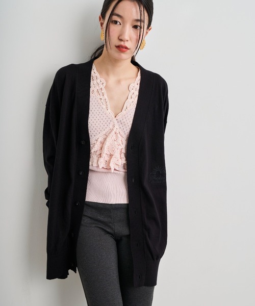 THEATRE PRODUCTS（シアタープロダクツ）の「THEATREPRODUCTSシンボルマーク刺繍カーディガン（カーディガン/ボレロ・レディース・ホワイト/ブラック/グレー・FREE）」の12枚目の写真