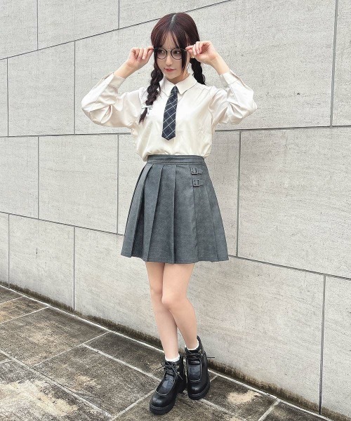 F i.n.t（フィント）の「【セットアップ対応】チェックネクタイ付き長袖シャツ/fint（シャツ/ブラウス・レディース・アイボリー/ベージュ・FREE）」の10枚目の写真