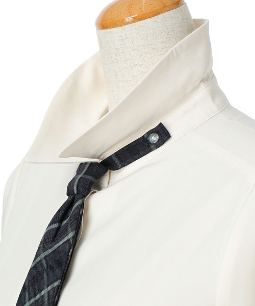 F i.n.t（フィント）の「【セットアップ対応】チェックネクタイ付き長袖シャツ/fint（シャツ/ブラウス・レディース・アイボリー/ベージュ・FREE）」の16枚目の写真