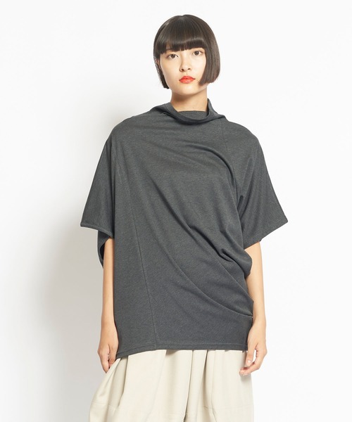 セール】ファインスムース レフトドレープT（Tシャツ