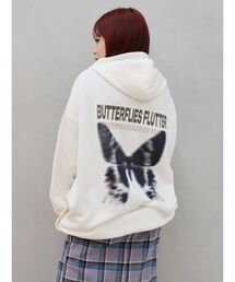EVRIS | バタフライグラフィックオーバーサイズフーディー(パーカー)