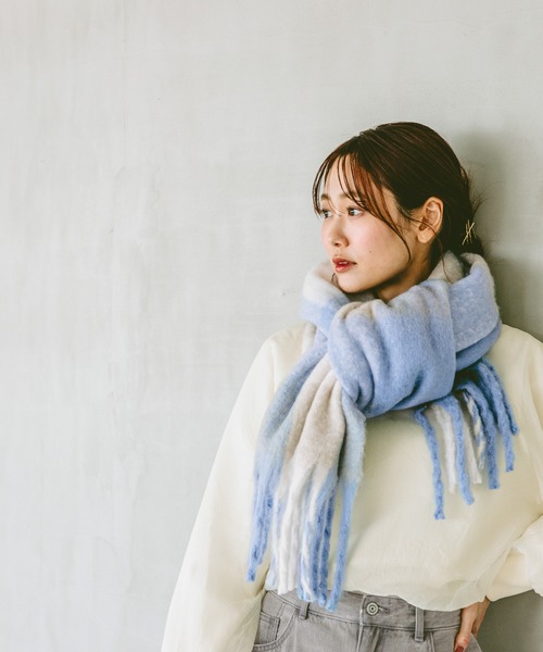 セール】静電軽減チェックストール/145521（マフラー）｜GLOBAL WORK