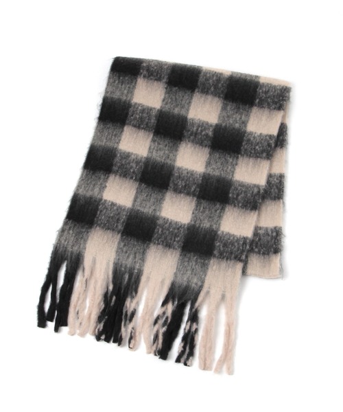 GLOBAL WORK(グローバルワーク)の「静電軽減チェックストール/145521(マフラー・レディース・イエロー/ブラック/ブルー/パープル/オレンジ・ONE SIZE)」の15枚目の写真