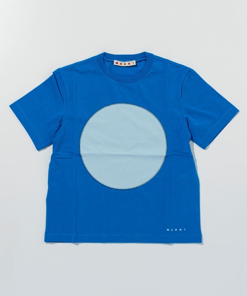 MARNI(マルニ)の「MARNI(マルニ)Kids & Junior サークル半袖Tシャツカットソー(Tシャツ/カットソー・キッズ・ブルー/ライトピンク・4Y/6Y/8Y/10Y/12Y/14Y)」の1枚目の写真