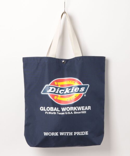 Dickies（ディッキーズ）の「【Dickies】LOGO PRINT TOTE BAG / ディッキーズ ロゴプリント トートバッグ（トートバッグ・メンズ・ワイン/モスグリーン/ネイビー/ブラック・FREE）」の3枚目の写真