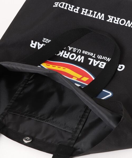 Dickies（ディッキーズ）の「【Dickies】LOGO PRINT TOTE BAG / ディッキーズ ロゴプリント トートバッグ（トートバッグ・メンズ・ワイン/モスグリーン/ネイビー/ブラック・FREE）」の7枚目の写真