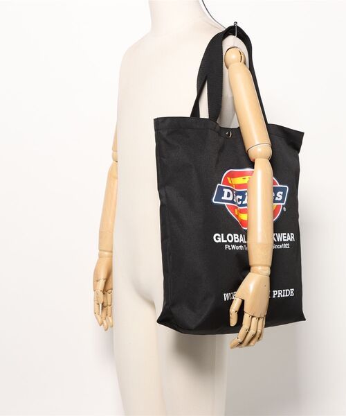 Dickies（ディッキーズ）の「【Dickies】LOGO PRINT TOTE BAG / ディッキーズ ロゴプリント トートバッグ（トートバッグ・メンズ・ワイン/モスグリーン/ネイビー/ブラック・FREE）」の8枚目の写真