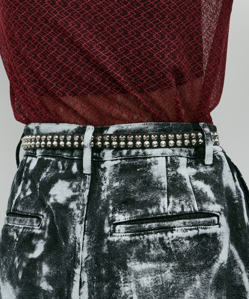 AIVER（アイバー）の「AIVER　2連スタッズレザーベルト（ベルト・メンズ・ブラック・LARGE/SMALL）」の7枚目の写真